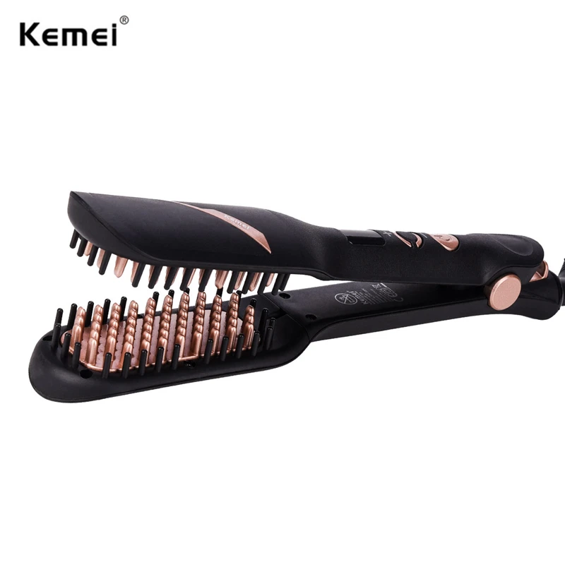 

LCD Display Fast Hair Straightener Comb Hair Flat Iron Electric Smoothing Hair Straightening Brush Auto Straight Hair Comb Brush