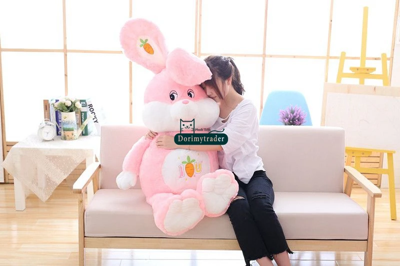 Dorimytrader New Lovely 150cm Huge Soft Cartoon Rabbit Plush Doll Stuffed Anime Bunny Toy Animals Pillow Baby Gift 59inch DY61688(13)