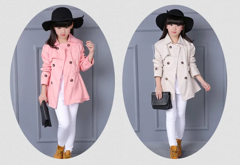 Girls Windbreaker Fashion Jacket For Girl Spring Autumn Children Trench Coats Kids Clothes Brands Outerwear  (3)