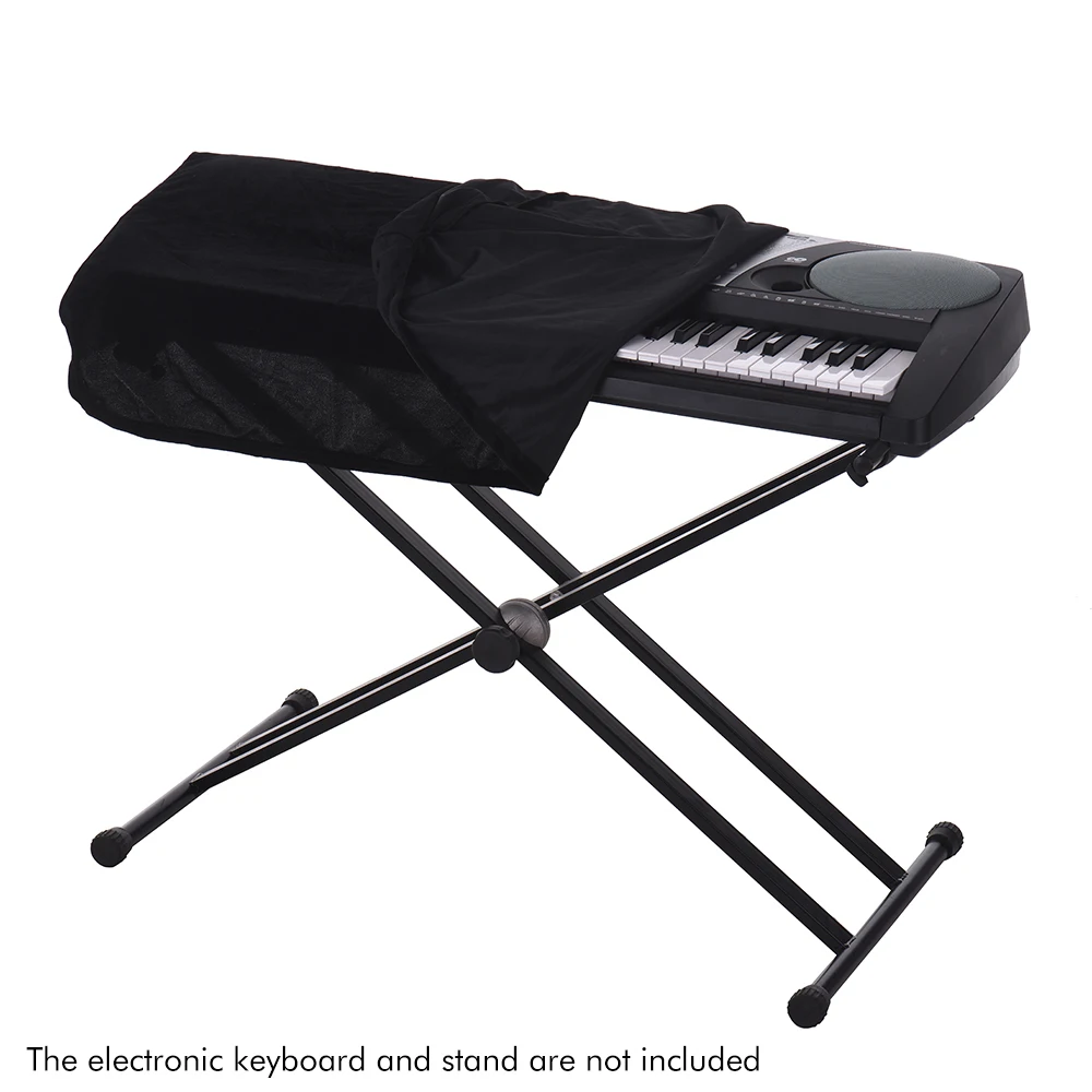 

Washable 61/76 Keys Electronic Piano Dust Cover Electronic Keyboard Dust Cover Black Soft Cloth Anti-Dust Protector