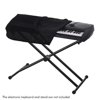 

Washable 61/76 Keys Electronic Piano Dust Cover Electronic Keyboard Dust Cover Black Soft Cloth Anti-Dust Protector