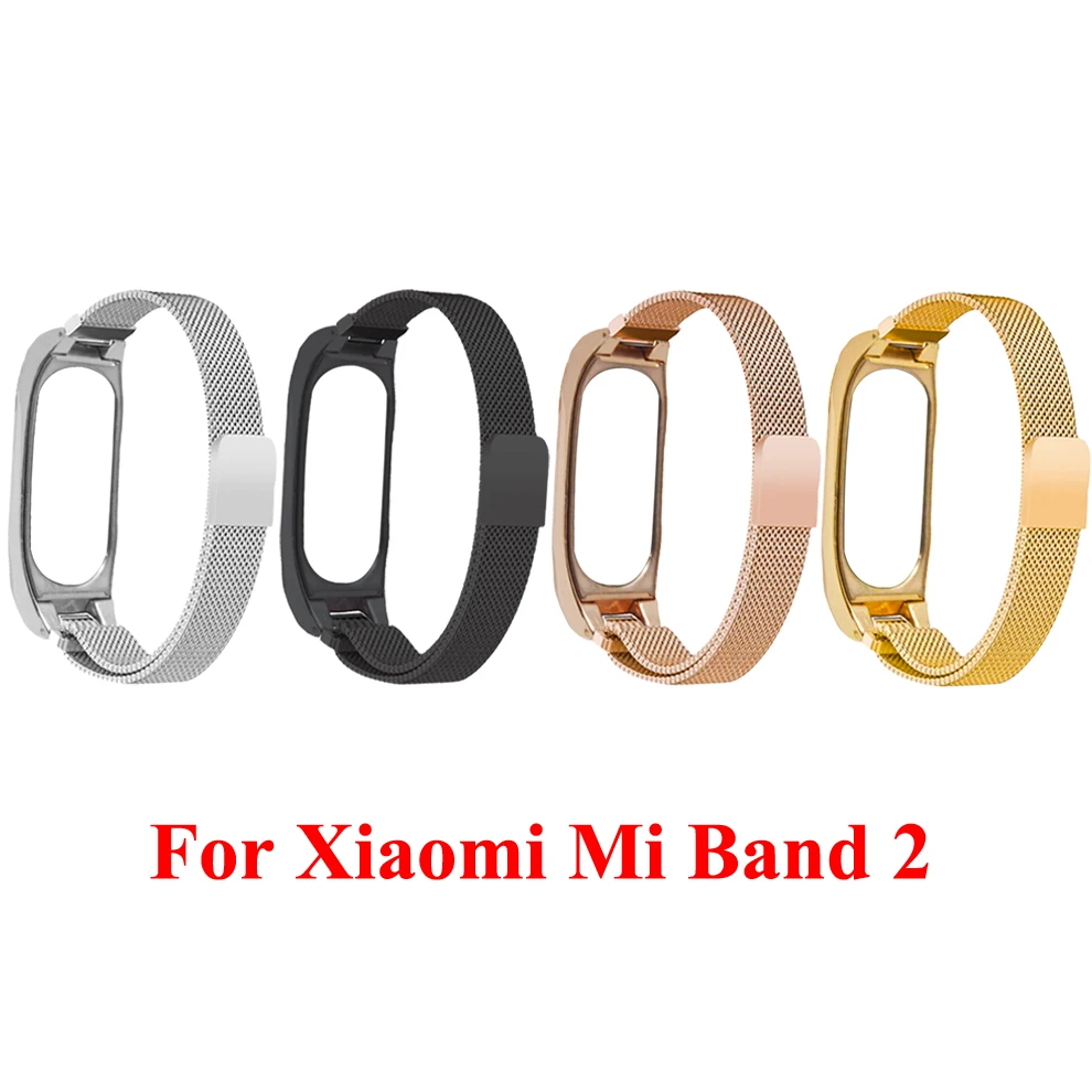 

Milanese loop for Xiaomi Mi Band 2 bracelet pulsera correa Stainless Steel Strap Magnetic buckle Wrist Watchband Accessories