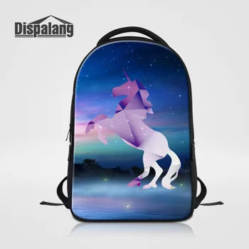 

Dispalang Laptop Backpack Large Capacity School Bags Cartoon Unicorn Casual Mens Daypack Unisex Women Backpack Horse Travel Bags