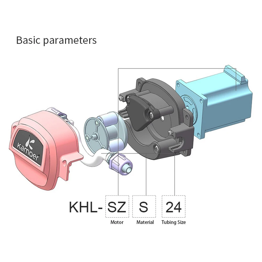 Kamoer ХL миниатюрные перистальтический насос шаговый двигатель 12/24V 1300/1800 мл/мин. высокая точность повторяемости долгий срок службы