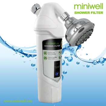 

Free shipping miniwell shower head chrome plated with shower filter