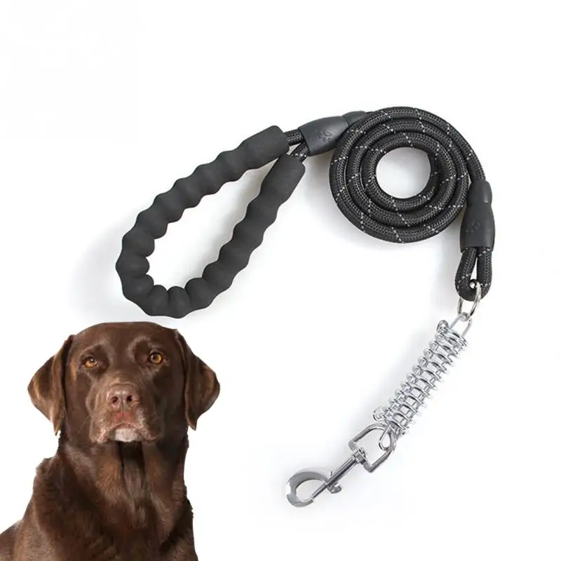 Dog Leash Lightweight Reflective Rope Soft Handle Nylon For Medium