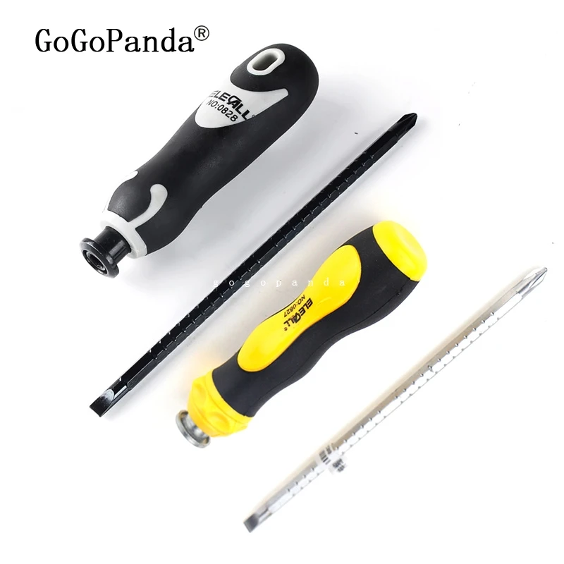 

Free Shipping 2 In 1 Set Sloted And Phillips Screwdriver Set Extension Type Magnetic Flexible Stiffness Diameter:6.2mm 0828