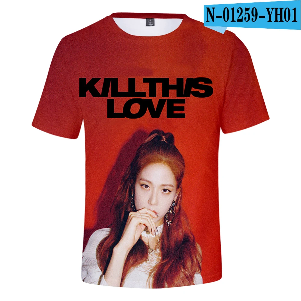 Frdun Tommy BLACKPINK убить эту любовь 3D футболка Для женщин эксклюзивный модная футболка 3D Harajuku летние футболки с коротким рукавом - Цвет: N01259