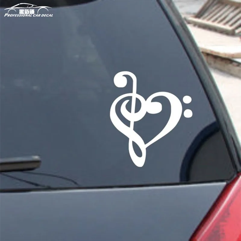 music pattern love heart car sticker home decor decal cars bumper