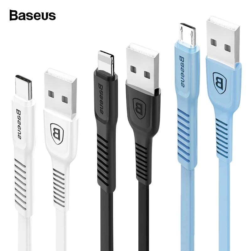Baseus كابل يو اس بي ل فون XS ماكس XR X 8 سريع شحن شاحن USB-C الحبل المصغّر usb نوع C كابل ل شاحن هاتف محمول يعمل بنظام تشغيل أندرويد كابل