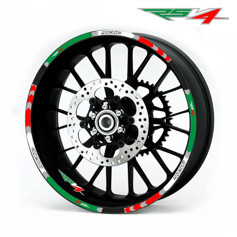 12 шт. светоотражающие наклейки на колеса мотоцикла для Aprilia RSV4 R/RR RF RFW|Наклейки и