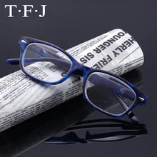 Классические пластиковые очки для чтения Для женщин Для мужчин ПК легкий Пружинистые дужки для очков полный Farme смолы линзы женские очки при дальнозоркости