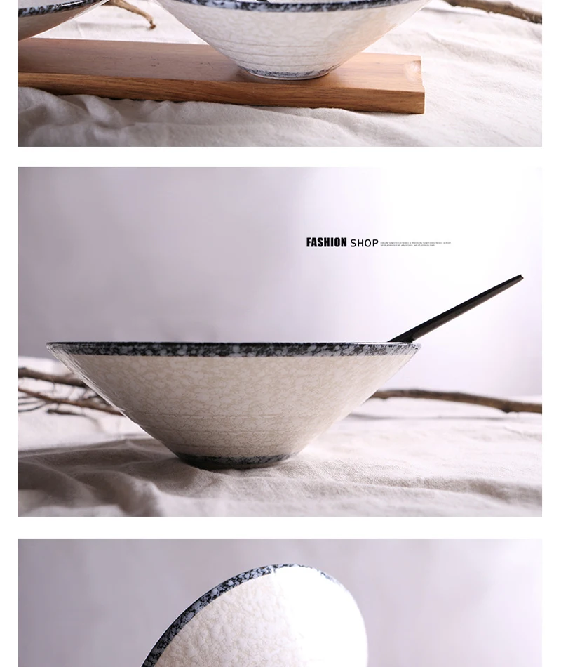 RSCHEF подглазурная японская керамическая посуда Ресторан Ramen чаша суп чаша Бытовая круглая чаша для риса набор чаш