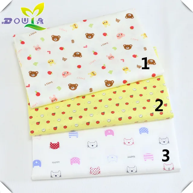 Cartoon Bear Rabbit Kitten Printcloth Cotton Bedtick: A Cozy and Eco-friendly Addition to Your Baby s Bed