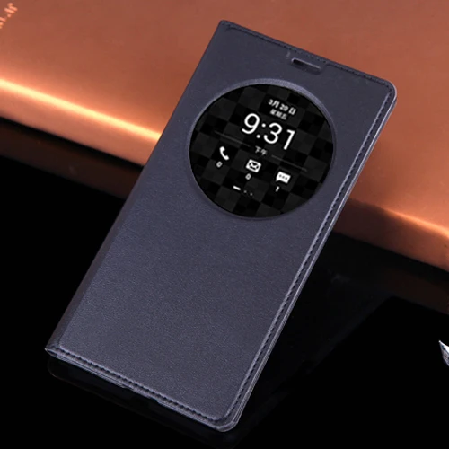

Smart View Auto Sleep Wake Function Leather Case Back Shell Flip Cover Holster For Asus ZenFone 2 ZE551ML ZE550ML 5.5 Inch