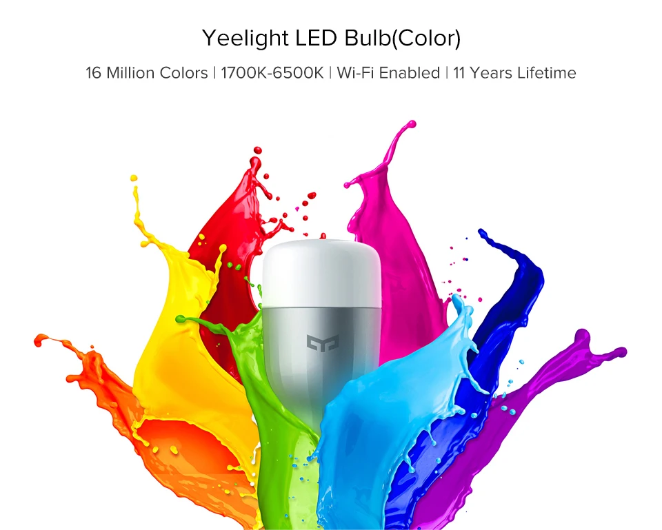 Xiaomi Yeelight Light Bulb LED Smart Bulb 220V E27 9W 600 Lumens APP WIFI Remote Control RGBW Mijia Lamp Bulb Xiomi Smart Home  (1)