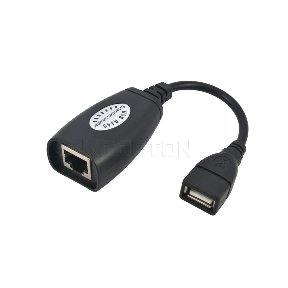 Kebidumei 1 пара RJ45 Сетевой удлинитель адаптер мини USB CAT5 5e 6 кабель LAN 150 футов Netwrok