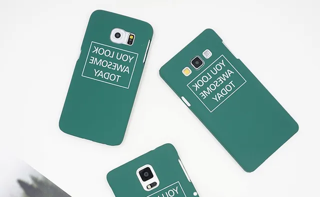 green letters thin hard case for samsung galaxy s8 plus s7 edge s6