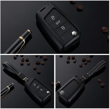 

3 Buttons Folding Keys Aluminum Alloy Key Remote Cover Cases Frame For VW MK7 Volkswagen Golf 7 Skoda Protect Shell