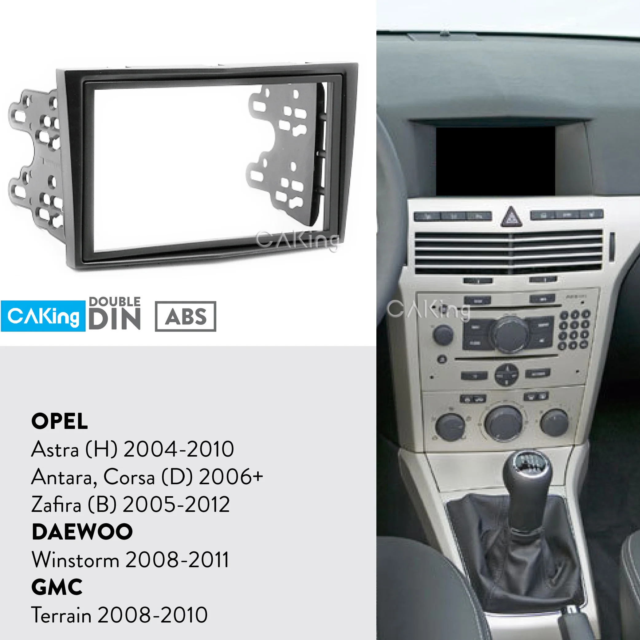 Панель радиосвязи для OPEL Astra(H) 2004-2010; Antara, Corsa(D) 2006-; Zafira(B) 2005-2012(Black) Dash Kit Безель адаптер