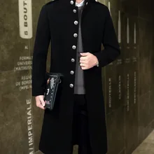 M~ 4XL нового размера плюс Корейская мужская ветровка длинное шерстяное пальто модное темпераментное пальто с воротником