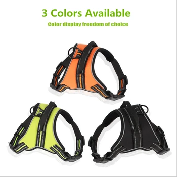 

2017 Ajustable Large Dog Vest Harness Reflective Soft Padded Sport Working Training Chest Straps Nylon 3Colors D645