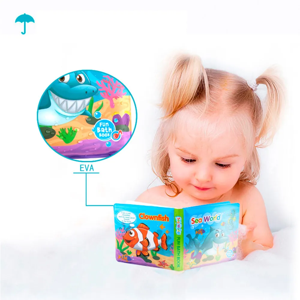 Детские книги для раннего образования для ванной, водные игрушки, развитие интеллекта, EVA плавающая книга для познания