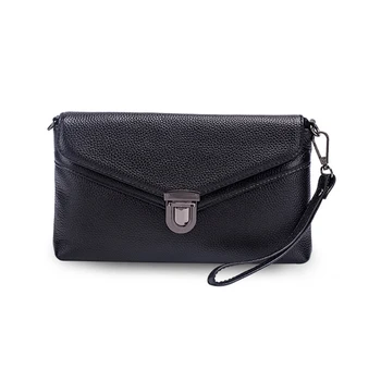 

Fashion Women's Messenger Bags Wrist Strap Phone Clutch Bag Genuine Leather Bag Small Ladies Shoulder Bag Flap Purse Handbag