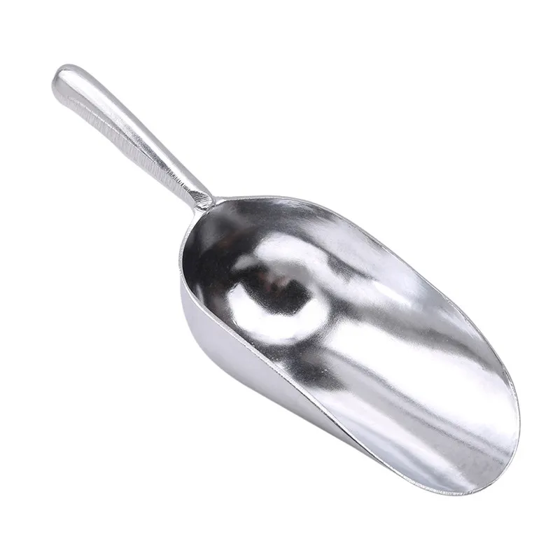 

New Ice Scoops Shovel Food Flour Candy Scoop For Bar Commercial Kitchen Tools Stainless Steel Ice Scraper Food Buffet Candy Bar