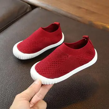 

New autumn weave children's small shoes boys and girls candy color slip-on antiskid breathable single Sneakers