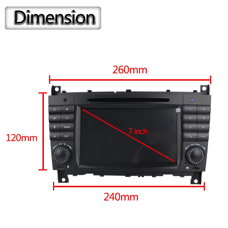 Discount 4G RAM Android 9.0 Car DVD GPS for Mercedes/Benz C Class W203 2004-2007 c200 C230 C240 C320 C350 CLK W209 car radio navigator 17