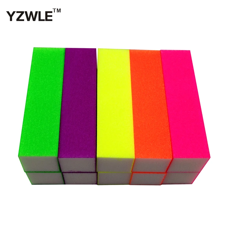 

High-Quality Fluorescence Color Buffing Sanding Buffer Block Nail Art Manicure Tips Tool, 5 Colors + Free Shipping (NR-WS31)
