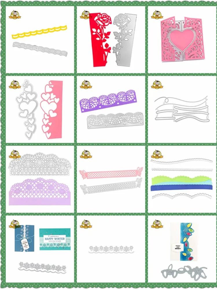 

18 Styles 2019 New Dies Lace Flower Dies Scrapbooking Metal Cutting Die Cut For Card Making DIY Album Decor Card Craft Die