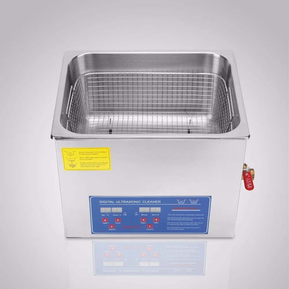 

Six sets of built-in powerful transducer ULTRASONIC CLEANER Ultra durable 15 L 760 W for cleaning workpiece Energy-saving