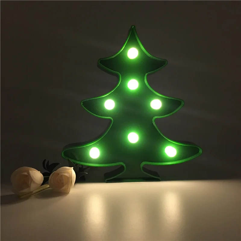 christmas tree 3d shape led night light coconut tree desk table lamp