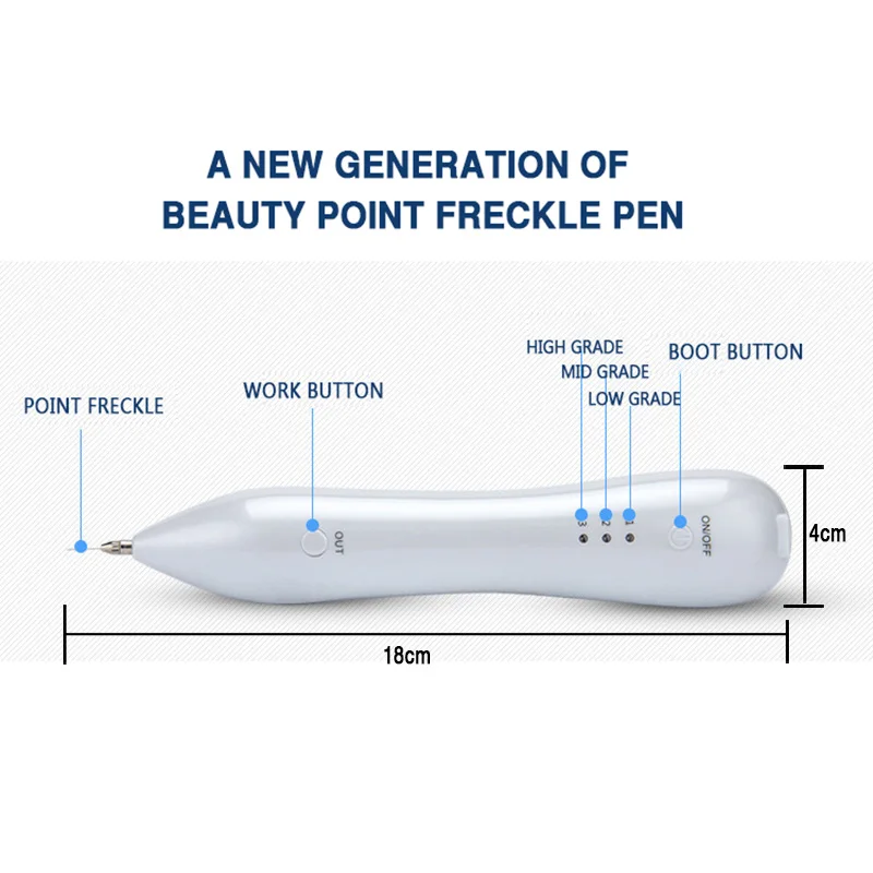 Средство для удаления прыщей и прыщей, Лазерное перо, темное пятно для лица, моль, Verrugas, удаление веснушек, тату, игла, светильник, терапия, ручка, уход