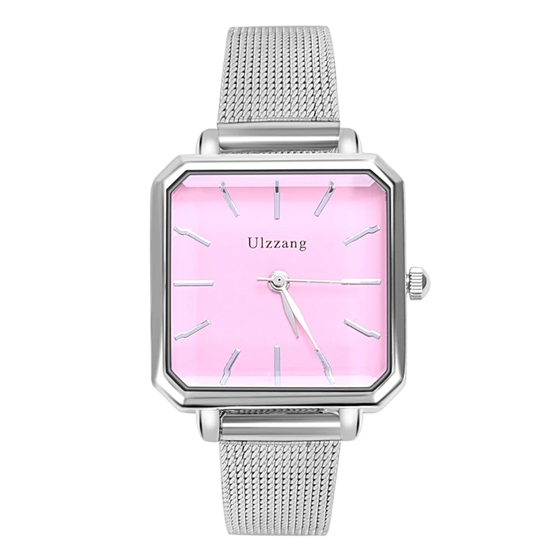 

Ulzzang Stainless Steel Ms.Sleek Minimalist Retro Square Literary Quartz Watch