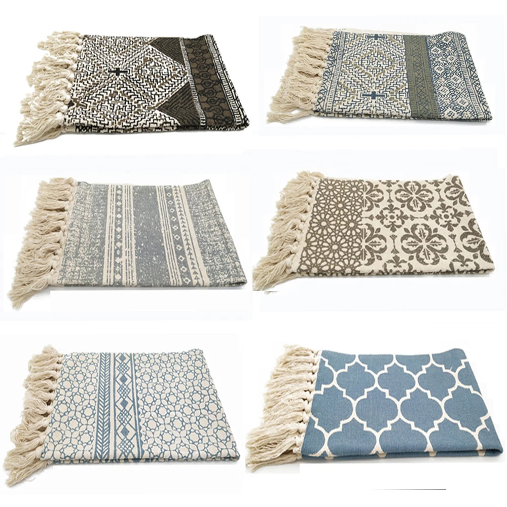 Handmade Cotton Woven Rugs Machine Washable Durable Area Rug Black