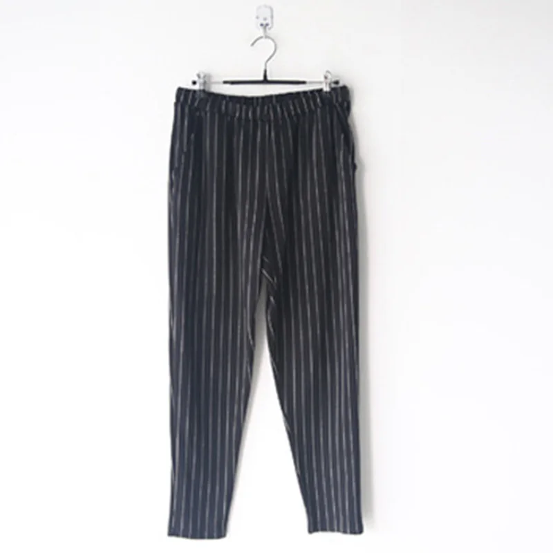 vertical striped trousers