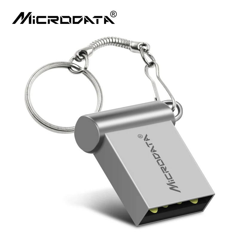 Флеш-накопитель 8 Гб 16 Гб мини-накопитель micro memory stick 32 Гб 64 Гб usb флеш-накопитель u stick Флешка с брелком - Цвет: Серебристый