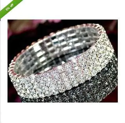 80692 – G Rhinestone 4 MM 4 Row Stretch Bracelet – Western F.a.s.h.i.o.n - Foto 9