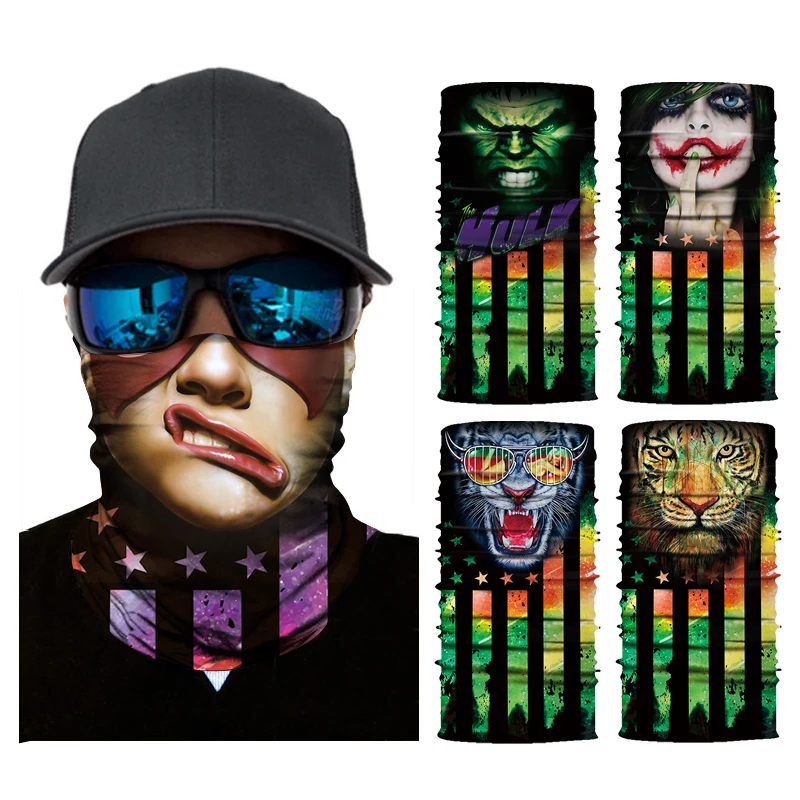 

12-in-1 Magic ScarfSkeleton Skull Flag Seamless Bandana, Face Mask,fishing mask, Thin Ski Mask, Neck Warmer Balaclava Bandana