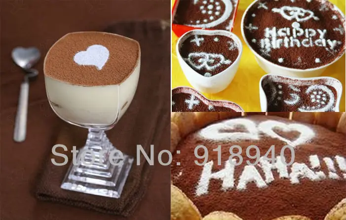 Tamis Sucre Glace Artistique De Mariage 6 Mode De Cuisson Tiramisu Pochoir De Decoration De Gateaux Outil De Pulverisation De Patisserie Cafe Aliexpress