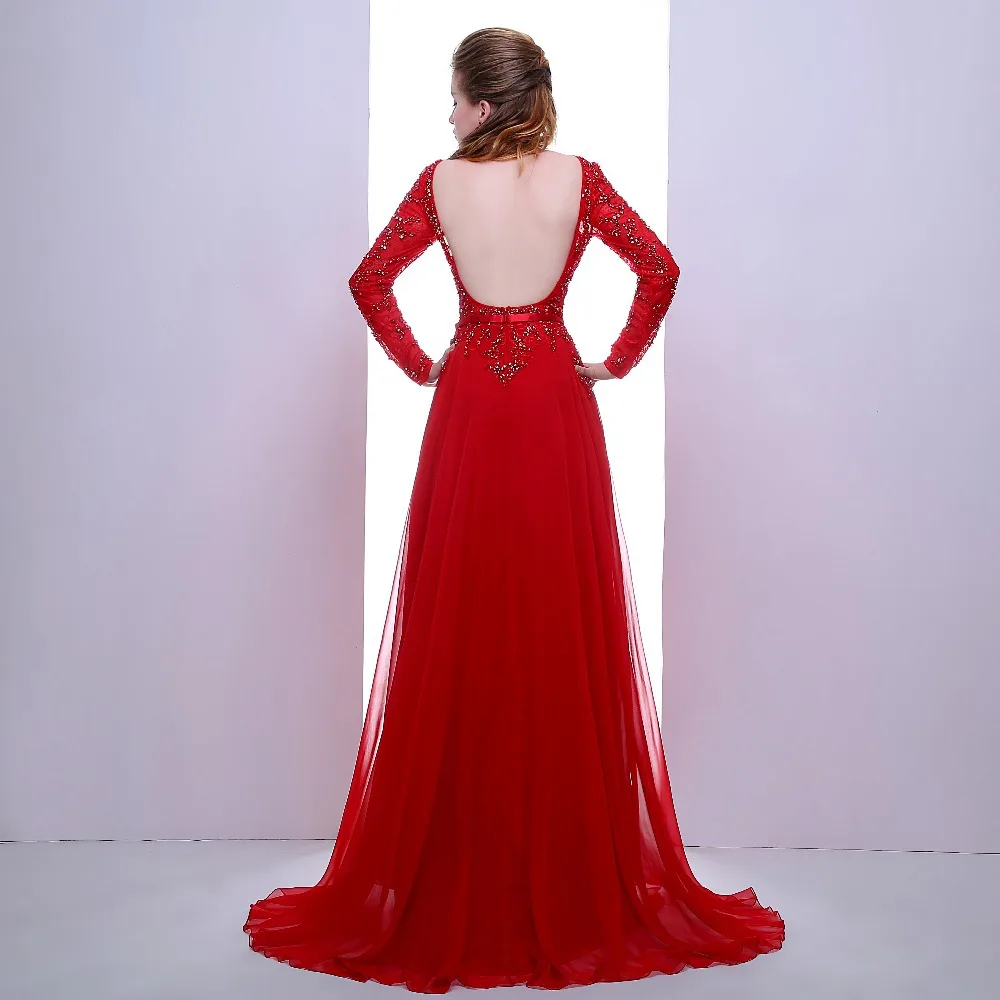 Finove/платья для выпускного вечера с длинными рукавами 2019 Vestidos сексуальное