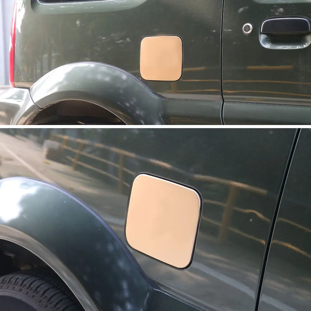 Алюминиевый топливный наполнитель крышка бензобак крышка 2/4 дверь ретраг отделка с блестками украшение для Jimny 2007- Автомобиль Стайлинг Аксессуары