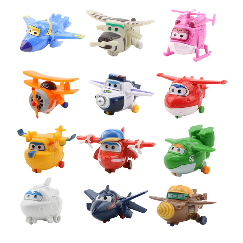 4/5/8/12 шт./компл. супер Fly Hero мини самолеты крыло игрушки деформации трансформация реактивная анимация фигурку ABS игрушки для детей