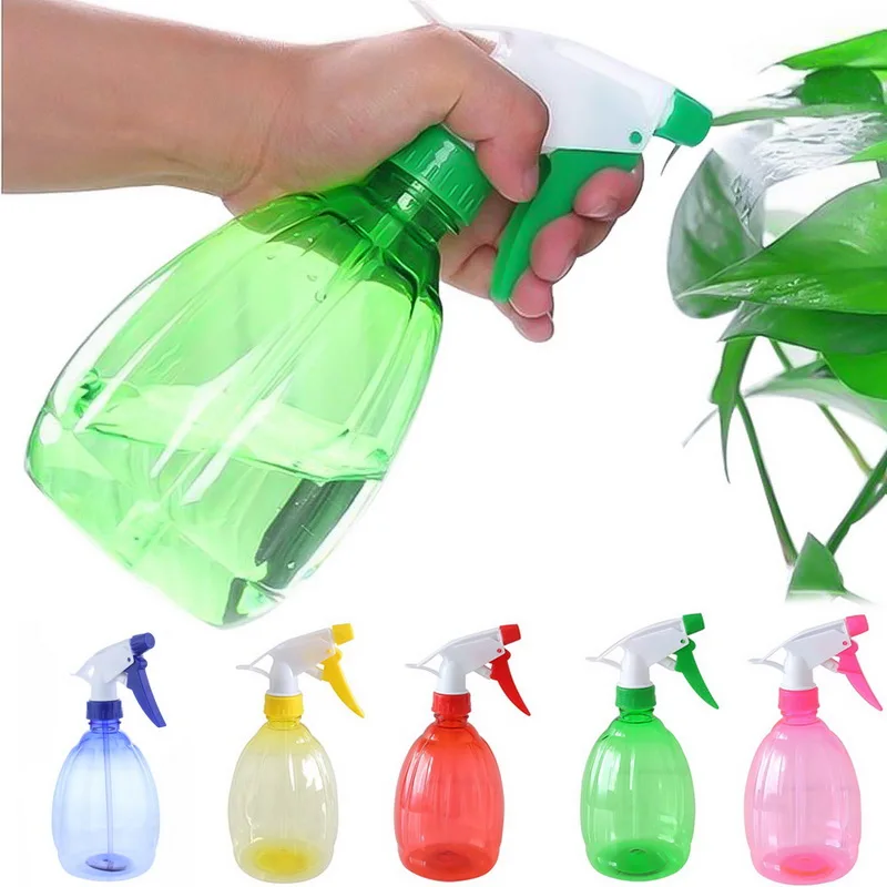 

500ml Manual Plastic Spray Bottle Sprinkler Irrigating Plant Small Hand-Press Watering Garden Tool Water Cans