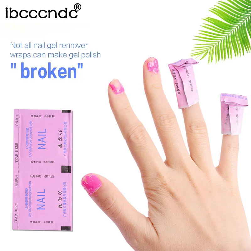 

100 Pcs / Lot Gel Nail Polish Remover Wraps Manicure Nail Gel Varnish Removal Nail Art Easy Cleaner Degreaser for Nails Lacquer