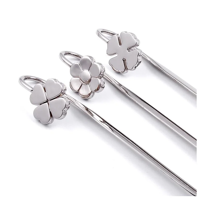 

Three patterns for options Delicate Stainles Steel Bookmark Escolar Paper Book Marks Books Holder School Supplies