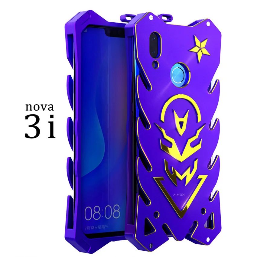 Huawei nova 3i Zimon Роскошный Thor Heavy Doom Duty Armor Металлический Алюминиевый противоударный чехол для телефона с ЧПУ для huawei nova 3i чехол 6,3"